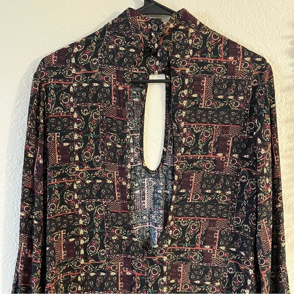 Earthbound Trading Company Boho Paisley Black Dress Size Medium - Picture 6 of 10